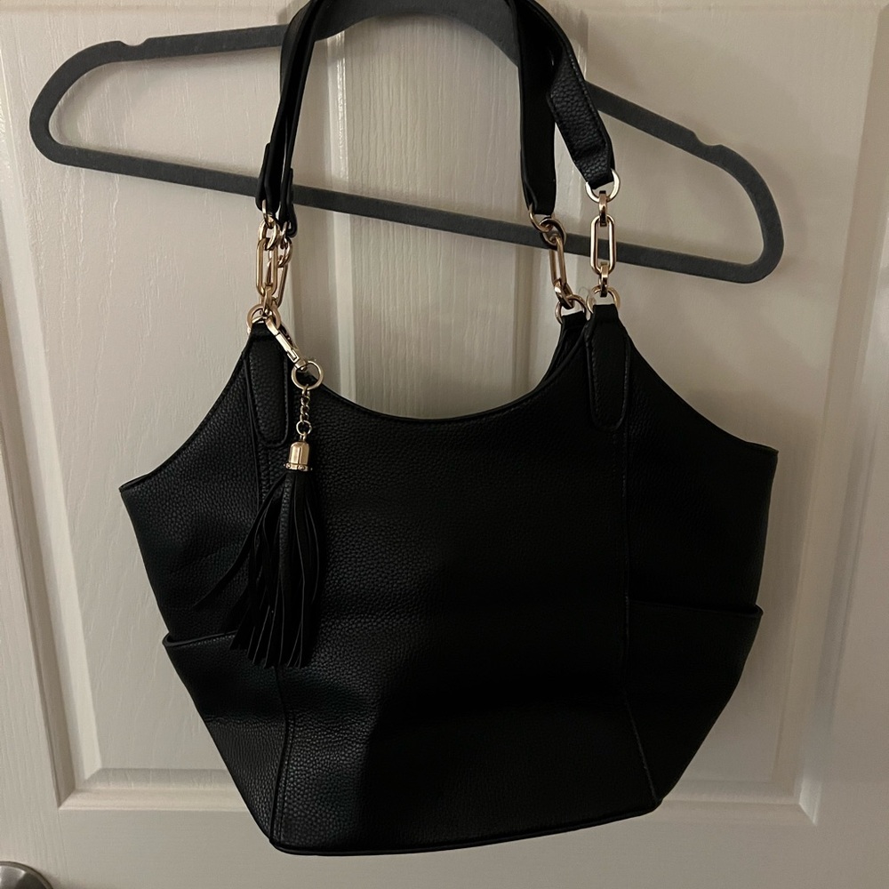 NWT Elegant Black Tote Bag